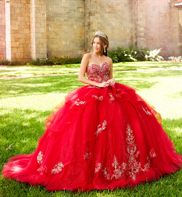 Red Quinceañera Dresses Princesa Ariana Vara