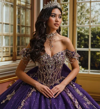 PR30198 $12 Morado oscuro/Oro Rosa thumbnail